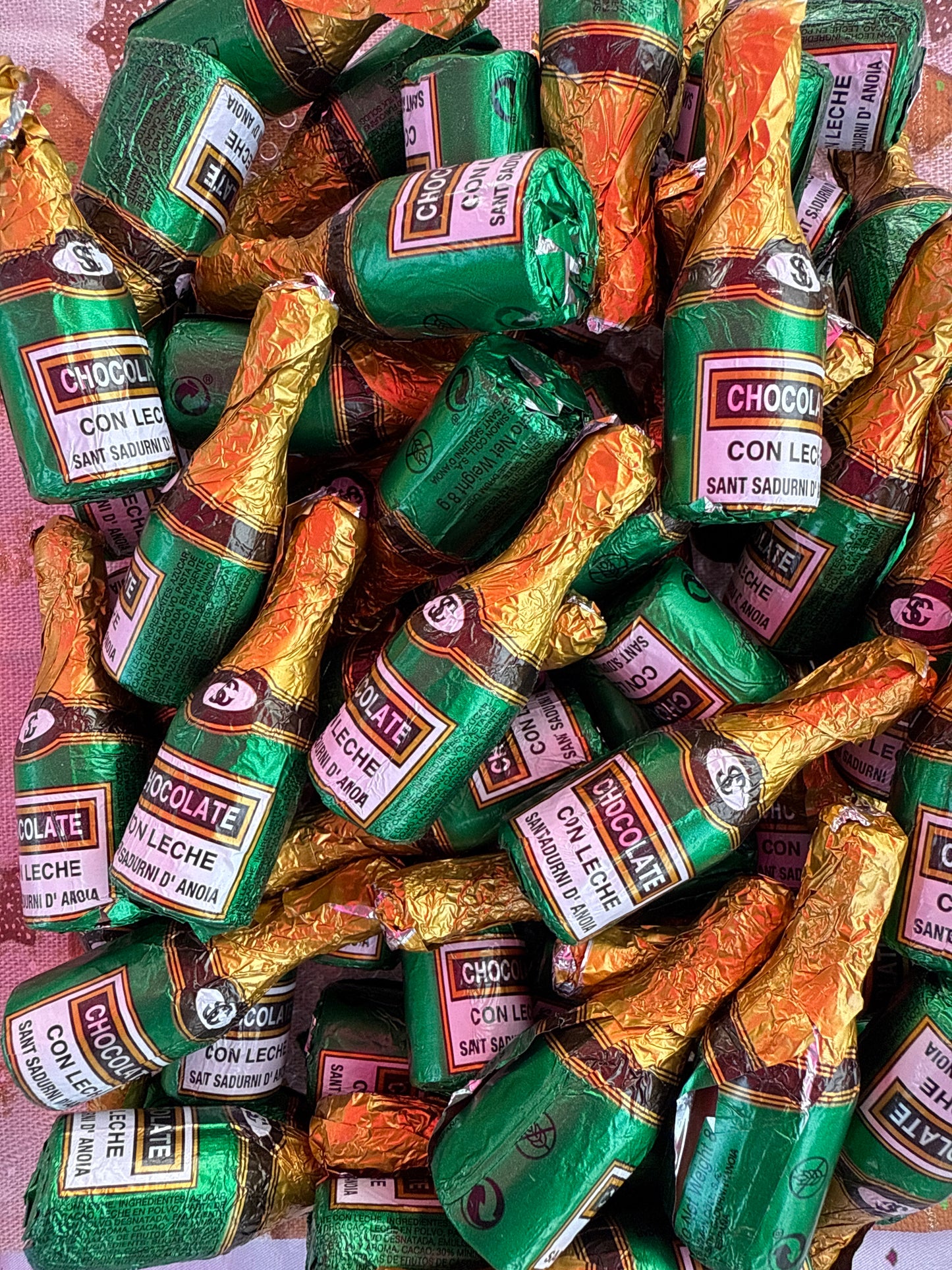 BOUTEILLE CHAMPAGNE AU CHOCOLAT x5