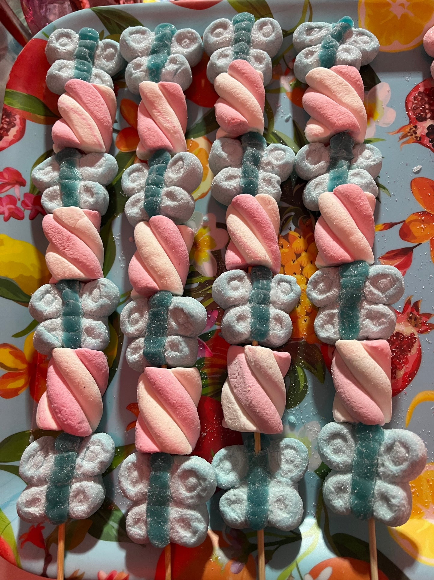 BROCHETTE DE BONBON PAPILLON BLEU