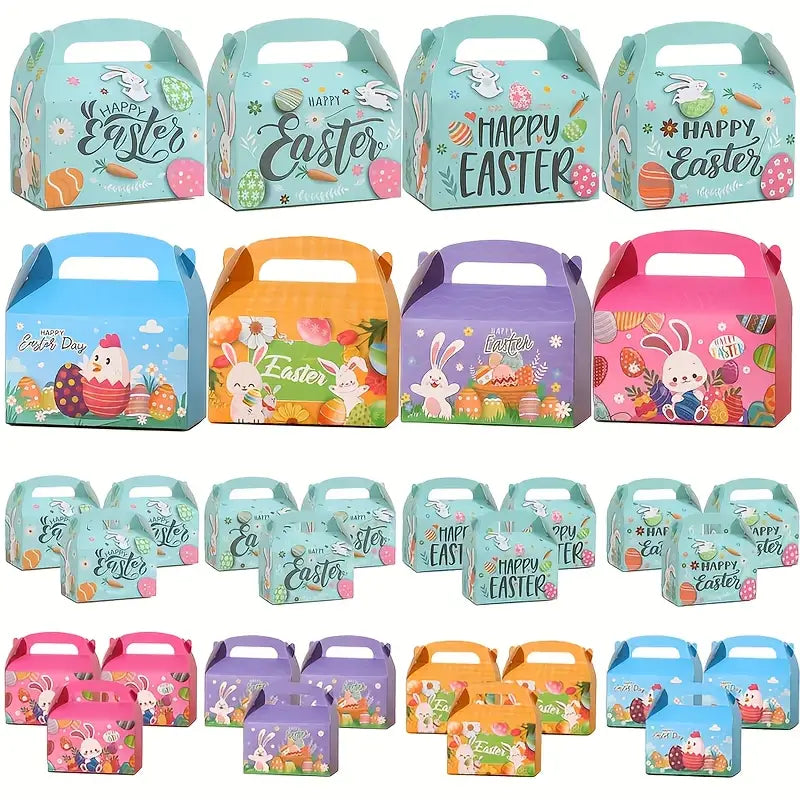 BOITE CADEAU DE PAQUES AVEC POIGNEES