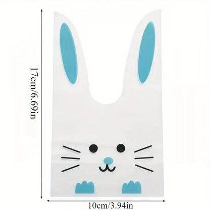 SACHETS CADEAUX EN FORME D'OREILLES DE LAPIN BLEU