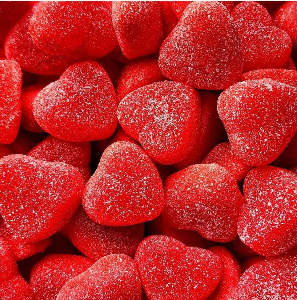 COEUR FOURRÉ FRAISE ACIDE 100g