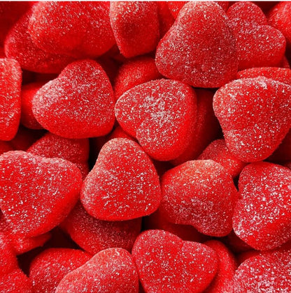 COEUR FOURRÉ FRAISE ACIDE 100g